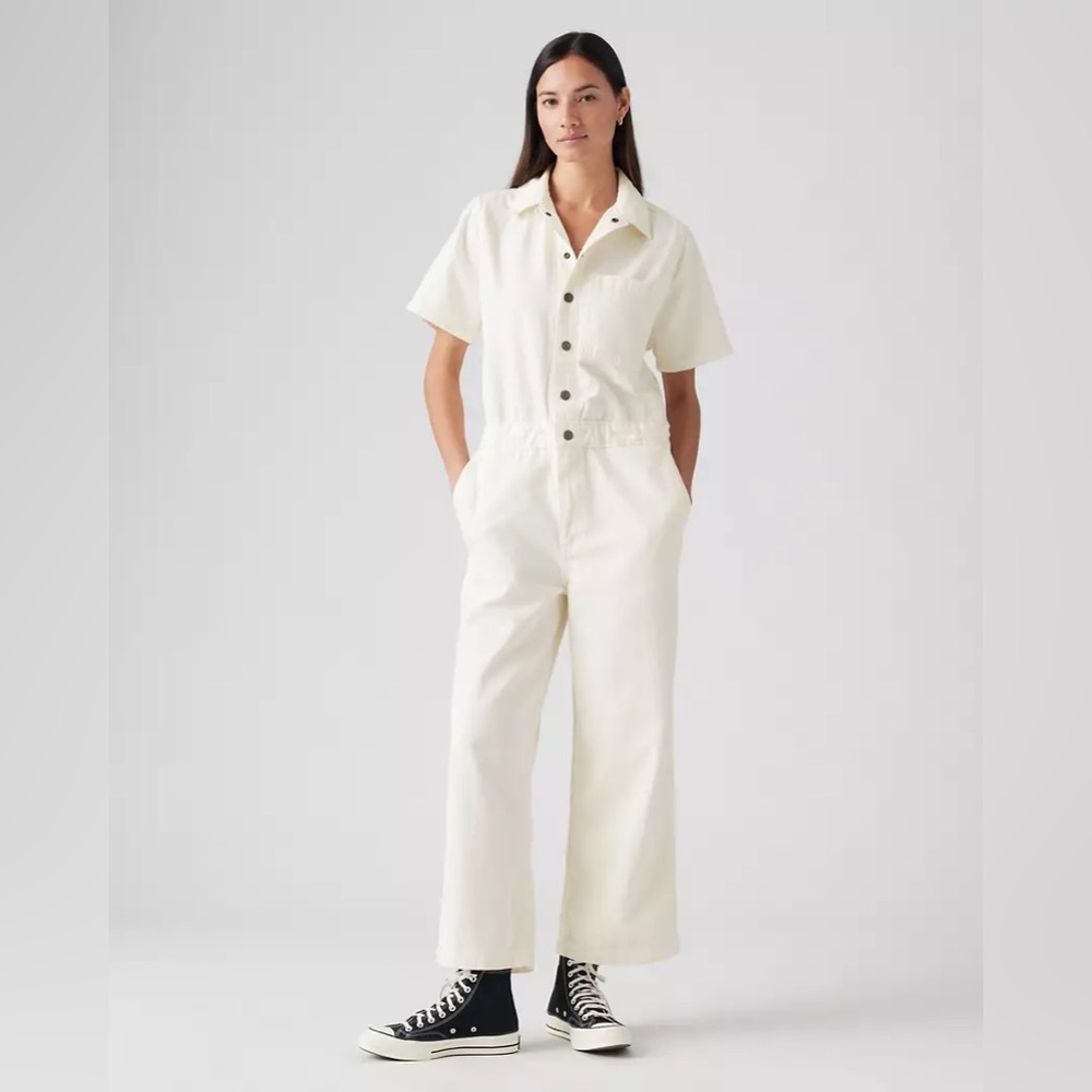 Levi’s Short Sleeve Heritage Jumpsuit - White (M)